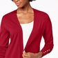 Cardigan feminino Charter Club com frente aberta, vermelho, tamanho XX-G