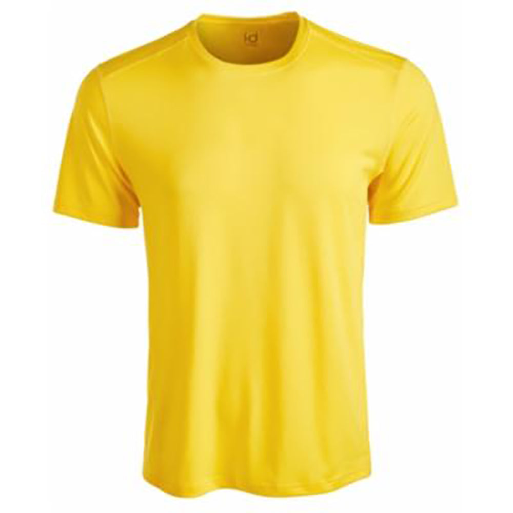 Camiseta masculina leve de manga curta com ajuste clássico ID Ideology, amarela, tamanho XXX-G