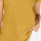 Camiseta feminina de algodão com mangas compridas Style &amp; Co, tamanho P, dourada
