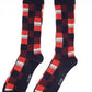 Meias sociais xadrez masculinas Alfani, tamanho regular, vermelhas