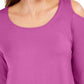 JM Collection Top feminino ombro a ombro, rosa médio, tamanho pequeno