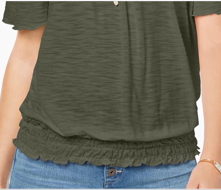 Blusa feminina conversível ombro a ombro estilo &amp; co, verde, tamanho médio