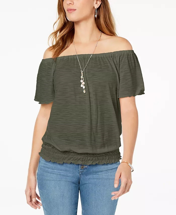 Blusa conversível tomara que caia estilo &amp; co feminina verde tamanho extragrande