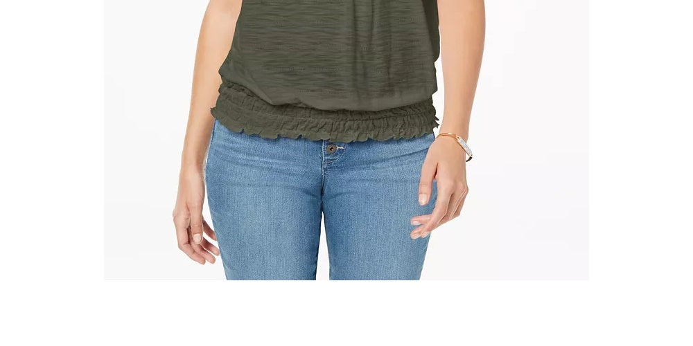 Blusa conversível tomara que caia estilo &amp; co feminina verde tamanho extragrande