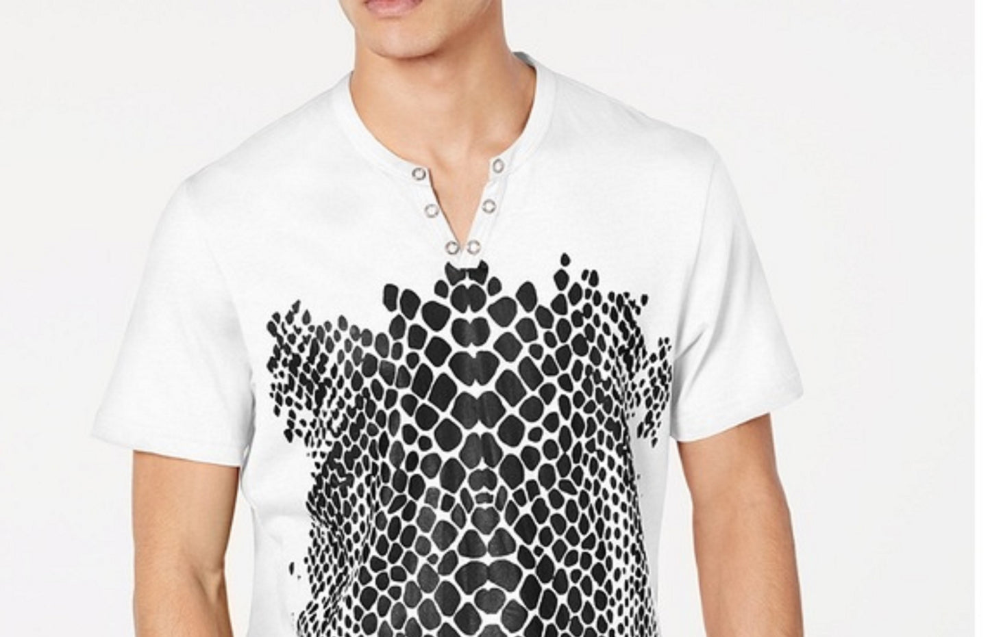Camiseta masculina de crocodilo da Inc International Concepts, branca, tamanho XXX grande