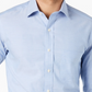Camisa social masculina Club Room Slim Fit Pinpoint Solid Azul Tamanho 17,5X36-37