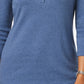 Karen Scott Top Henley de Algodão Feminino Azul Tamanho P