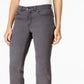 Calça jeans feminina Lexington reta, cinza, tamanho 8, Charter Club
