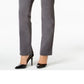 Calça jeans feminina Lexington reta, cinza, tamanho 8, Charter Club