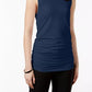 Blusa sem mangas Alfani feminina azul escuro, tamanho médio