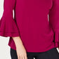 Charter Club Blusa Feminina Manga Sino com Decote em V Roxo Tamanho X-G