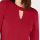 Charter Club Blusa Feminina com Manga Sino e Decote em V Vermelho Tamanho XX-G