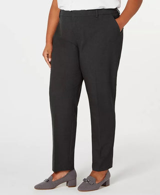 Charter Club Women's Slim Leg Ankle Pants Black Size 24W