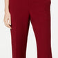 Calças femininas com cinto e controle de barriga Charter Club, tamanho 12, vinho