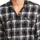 Camisa xadrez desfiada masculina INC International Concepts, branca, tamanho XX-G