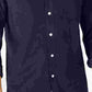 Camisa de veludo cotelê masculina Club Room azul escuro tamanho pequeno