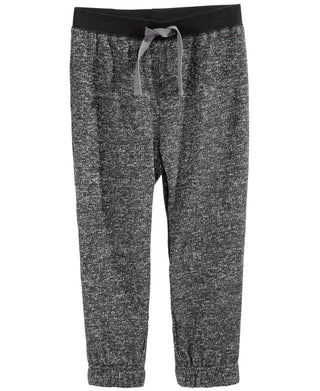 Calça jogger mesclada para meninos First Impressions, preta, tamanho 3T