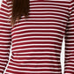 Charter Club Top Listrado Metálico Feminino Vermelho Tamanho Grande