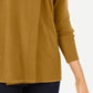 Suéter feminino JM Collection com gola alta e estampa de envelope falso, tamanho extragrande, dourado