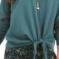 Suéter feminino com amarração frontal Style &amp; Co, verde, tamanho pequeno