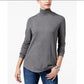 Blusa feminina de gola alta Maison Jules, cinza, tamanho grande
