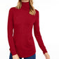 Blusa feminina de gola alta Maison Jules, vermelha, tamanho pequeno