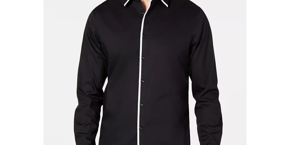Camisa Victor Masculina INC International Concepts Preta Tamanho Pequeno