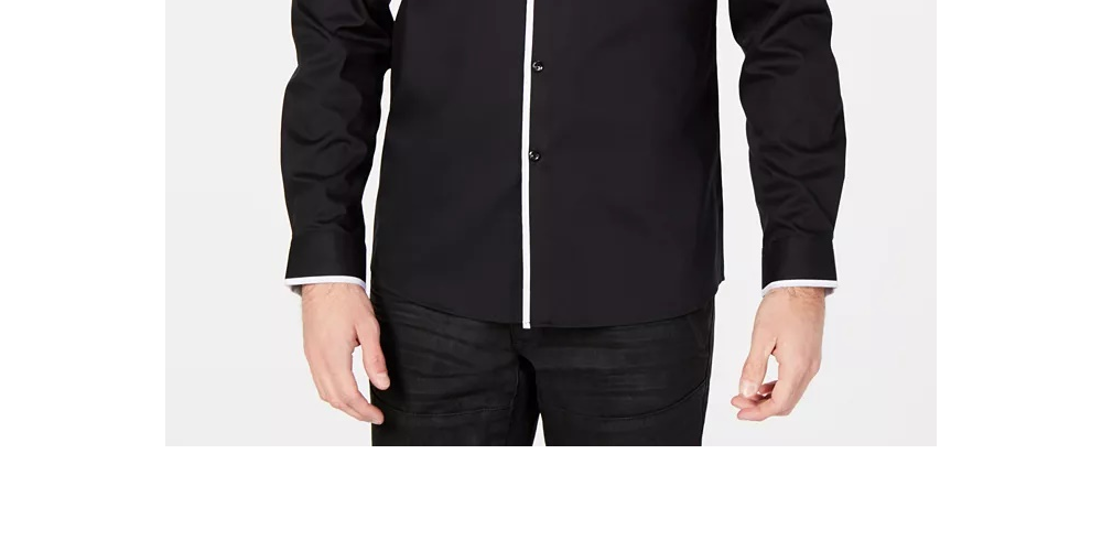 Camisa Victor Masculina INC International Concepts Preta Tamanho Pequeno