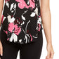 Camiseta feminina estampada Alfani vinho tamanho pequeno