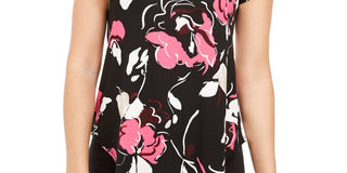 Camiseta feminina estampada Alfani vinho tamanho grande