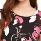 Camiseta feminina Alfani estampada com bainha redonda, tamanho vinho, pequena e pequena