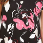 Camiseta feminina Alfani estampada com bainha redonda, tamanho vinho, pequena e pequena