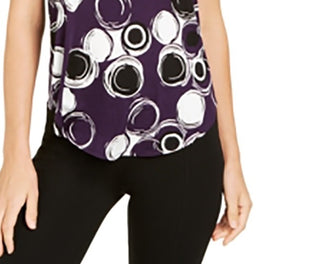 Camiseta feminina estampada Alfani roxa tamanho XX-G