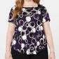 Camiseta feminina estampada Alfani roxa tamanho 0X