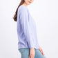 Blusa feminina de manga comprida e gola redonda, estilo &amp; co, roxa, tamanho médio