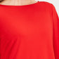 Blusa feminina Charter Club com amarração cereja e manga 3/4 em crepe vermelho tamanho extragrande