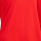 Blusa feminina Charter Club com amarração cereja e manga 3/4 em crepe vermelho tamanho extragrande