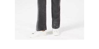 Charter Club Women's Velour Pull On Pants Grey Size Large