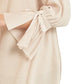 Blusa feminina Alfani com listras texturizadas e decote embelezado, bege, tamanho pequeno