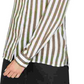 Camisa listrada feminina com botões INC International Concepts, verde, tamanho pequeno