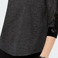 Charter Club Blusa feminina com manga amarrada, preta, tamanho pequeno, extragrande