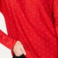 Suéter feminino com aba de camisa embelezada INC International Concepts, vermelho escuro, tamanho X-G