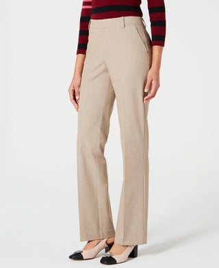 Charter Club Women's Petite Solid Trousers Beige Size 2 P