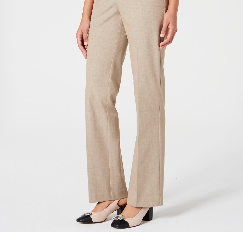 Calça feminina Charter Club Petite Solid bege tamanho 2 P