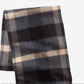 Cachecol retangular xadrez de caxemira masculino Club Room, cinza, tamanho regular