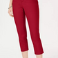 Calça jeans feminina Charter Club Tummy-Control Bristol Capri vermelha tamanho 2 Petite