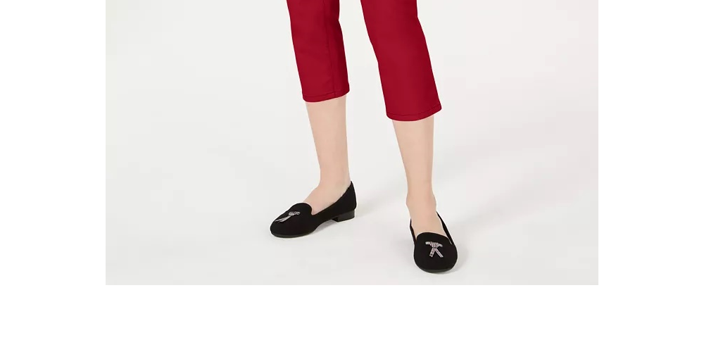 Calça jeans feminina Charter Club Tummy-Control Bristol Capri vermelha tamanho 2 Petite