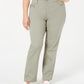 Calça feminina Charter Club Plus Twill Lexington verde tamanho 14W