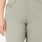 Calça feminina Charter Club Plus Twill Lexington verde tamanho 14W