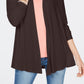 Karen Scott Cardigan Feminino Petite OpenFront Marrom Tamanho Grande